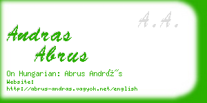 andras abrus business card